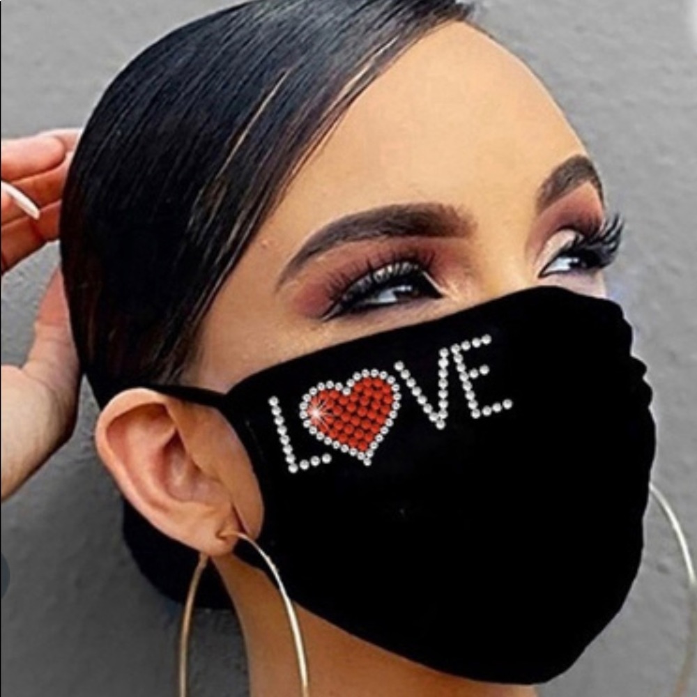 Washable Love Print cloth Face Mask-reusable